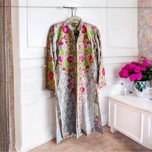 NWT Kashmiri Floral Embroidered Women's Coat | Size S Women’s | San Safinee